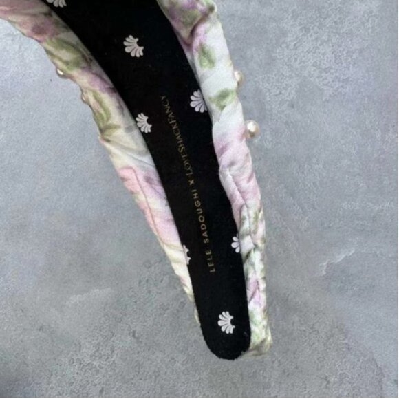 Lele Sadoughi X Loveshackfancy Pastel Clouds Pearl Knotted Headband main image 6